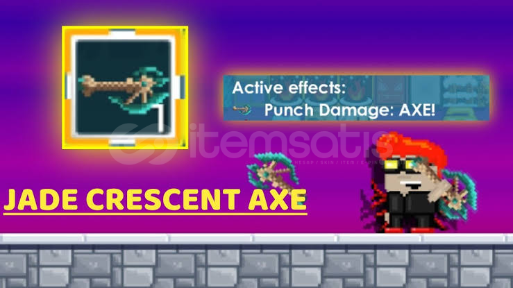 Jade Crescent Axe | Growtopia Jade Crescent Axe | Growtopia