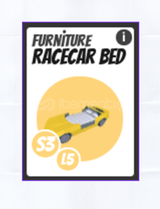 (JAIL BREAK) [FURNITURE] RACECAR BED 