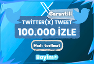 X (TWITTER) 100.000 TWEET GÖRÜNTÜLEME / GARANTİLİ