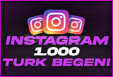 (Jet Hızında) Instagram 1000 Türk Beğeni
