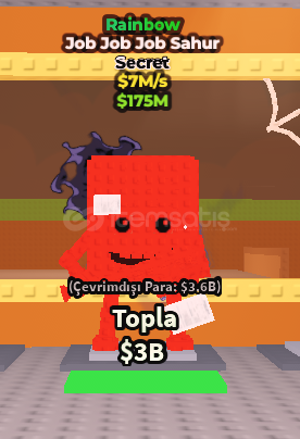 Job Job Job Sahur 7M/S ( Rainbow )