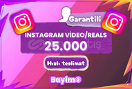 INSTAGRAM 25.000 REELS & VİDEO GÖRÜNTÜLENME / GARANTİLİ