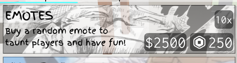 Jujutsu Shenanigans Emotes 10x