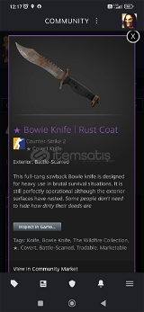 Bowie knife rust coat