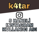 (k4tar) 5 Haneli Kullanıcı Adı 