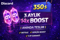 KAÇMAZ FIRSAT | 3 AYLIK 14x DISCORD BOOST KAÇMAZ FIRSAT | 3 AYLIK 14x DISCORD BOOST