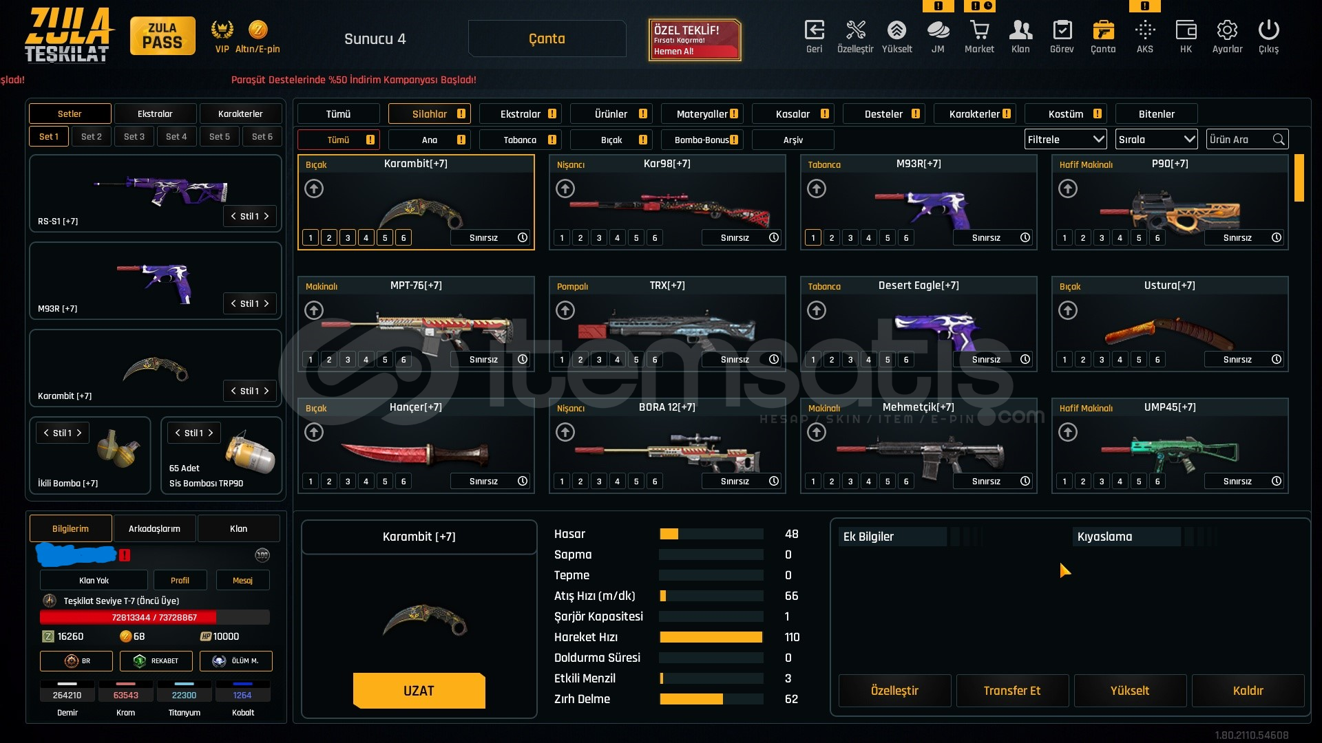 Kaçmaz! Zula TR Server – Full Artı Full Hesap! Kaçmaz! Zula TR Server – Full Artı Full Hesap!