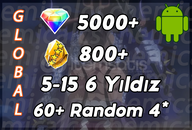 Kaido + 5000 Elmas + 800 Altın + 5-15 6 Yıldız