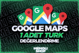 ⭐KALICI⭐ 1 ADET TÜRK GOOGLE MAPS YORUM