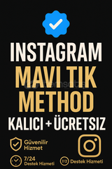 ⭐️[KALICI] İNSTAGRAM MAVİ TİK METHOD [2 ADET]⭐️