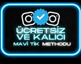 ⭐️[KALICI] İNSTAGRAM MAVİ TİK METHOD [3ADET]⭐️