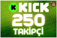 ⭐ [Anlık] Kick 250 Takipçi + 365 Gün Garanti ⭐