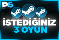 ⭐[KALICI]⭐STEAM İSTEDİĞİNİZ 3 OYUN⭐