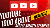 ⭐[KALICI] YOUTUBE 1000 GERÇEK ABONE⭐