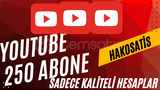 ⭐[KALICI] YOUTUBE 250 GERÇEK ABONE⭐