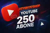 ⭐[KALICI] YOUTUBE 250 Gerçek Abone ⭐