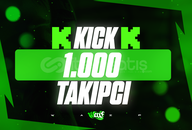 ⭐[KALİTE] 1000 Kick Takipçi