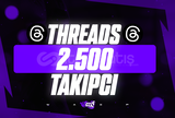 ⭐[KALİTE] 2500 Threads Takipçi