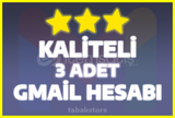⭐ KALİTE ⭐ 3x GMAİL HESABI ⚡