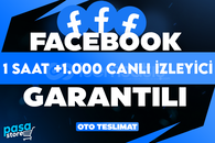 ⭐[KALİTE] FACEBOOK +1.000 CANLI YAYIN İZLENME ⭐