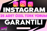 ⭐[KALİTE] INSTAGRAM +25 ÖZEL TÜRK YORUM⭐