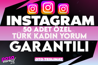 ⭐[KALİTE] INSTAGRAM +50 ÖZEL TÜRK KADIN YORUM⭐