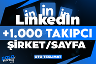 ⭐[KALİTE] LİNKEDIN 1000 ADET ŞİRKET/SAYFA TAKİPC
