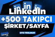 ⭐[KALİTE] LİNKEDIN 500 ADET ŞİRKET/SAYFA TAKİPCİ