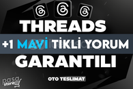 ⭐[KALİTE] THREADS +1 ADET MAVİ TİK YORUM⭐