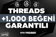 ⭐[KALİTE] THREADS +1.000 BEĞENİ GARANTİLİ⭐