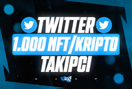 ⭐[KALİTE] Twitter(X) 1000 NFT/Kripto Takipçi