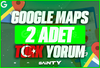 ✅[KALİTELİ]✅ 2 ADET GOOGLE MAPS TÜRK YORUM⭐