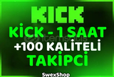 ⭐[KALİTELİ] 100 ADET KİCK TAKİPÇİ