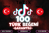 ⭐️ [KALİTELİ] 100 TİKTOK TÜRK BEĞENİ ⭐