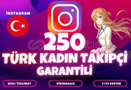 ⭐️[KALİTELİ] 250 TÜRK KADIN TAKİPÇİ⭐️