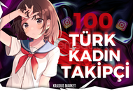 ⭐[KALİTELİ] 100 TÜRK KADIN TAKİPÇİ✨