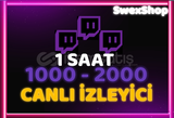 ⭐[KALİTELİ]⭐1000 1 SAATLİK TWİTCH İZLENME