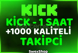 ⭐[kaliteli]⭐1000 ADET KİCK TAKİPÇİ 