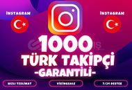 ⭐️[KALİTELİ] 1000 ADET TÜRK TAKİPÇİ⭐️