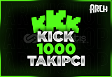⭐[KALİTELİ] 1.000 Kick Takipçi ⭐