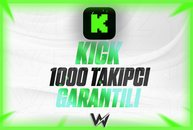 ⭐️[KALİTELİ] 1000 KİCK TAKİPÇİ | GARANTİLİ⭐️