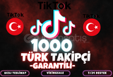 ⭐️ [KALİTELİ] 1000 TİKTOK TÜRK TAKİPÇİ ⭐