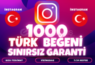 ⭐️[KALİTELİ] 1000 TÜRK BEĞENİ İNSTAGRAM⭐