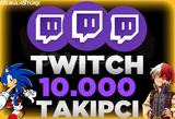 ⭐[KALİTELİ] 10000 Twitch Takipçi ⭐