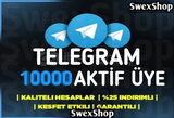 ⭐[Kaliteli] 10000 Telegram üye