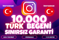 ⭐️[KALİTELİ] 10.000 TÜRK BEĞENİ İNSTAGRAM⭐