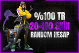 ⭐VİP++ %100 20-120 SKİN RANDOM HESAP⭐