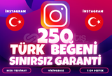⭐️[KALİTELİ] 250 TÜRK BEĞENİ İNSTAGRAM⭐