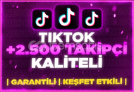 ⭐️ [KALİTELİ] 2500 TİKTOK TAKİPÇİ ⭐