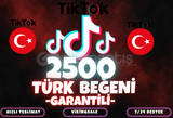 ⭐️[KALİTELİ] 2500 TİKTOK TÜRK BEĞENİ⭐️
